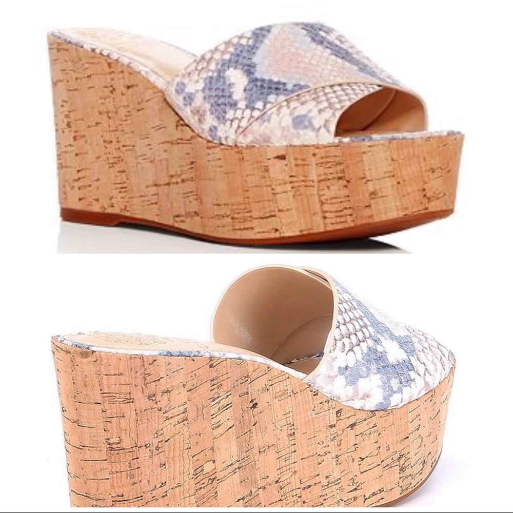 🐍Vince Camuto Platform Women’s Snake Blue🐍 - Picture 6 of 8